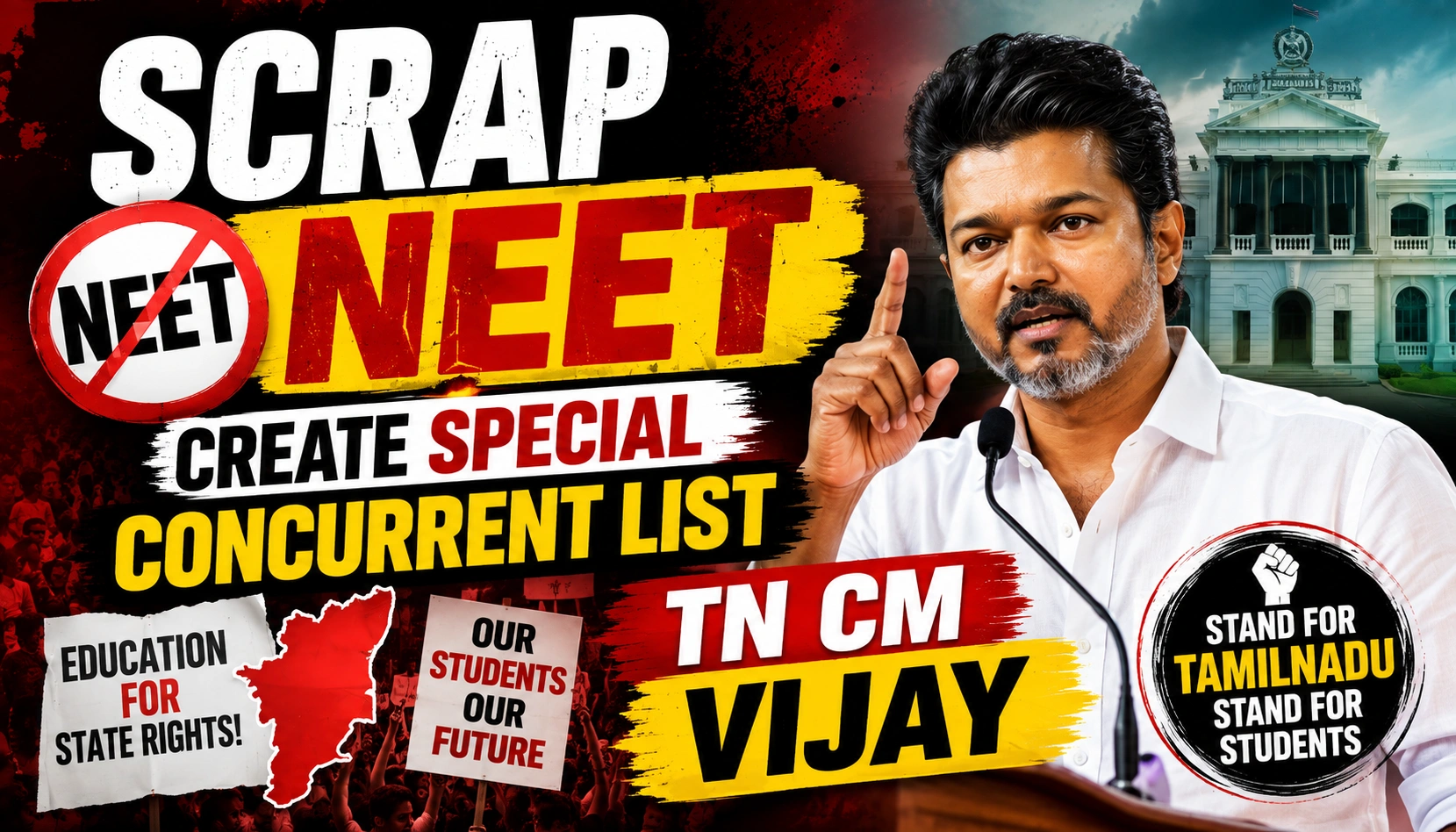 Scrap NEET-Create Special Concurrent List-TN CM Vijay